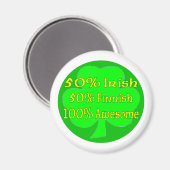 50% Iers 50% Fins 100% Geweldige Magneet (Voorkant / Achterkant)