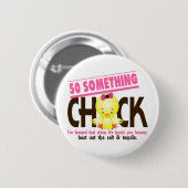 50-Iets Chick 4 Ronde Button 5,7 Cm (Voorkant /achterkant)