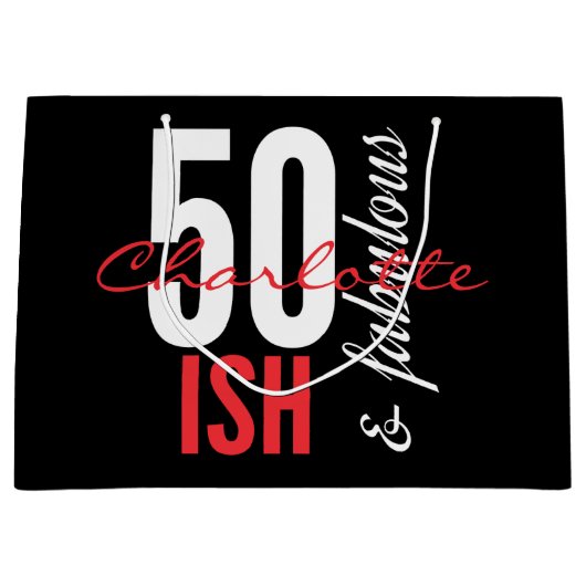 50 Iets en fantastisch plezier Large Cadeautasje (Voorkant)