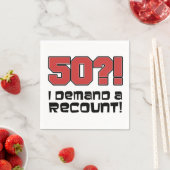 50? Ik eis een hertelling grappig verjaardagsfeest Servetten (Insitu)