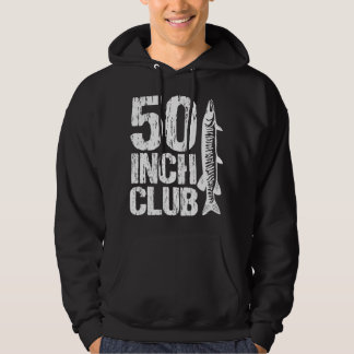 50 inch Club Musky Vist Muskie Fisherman Fishes Hoodie