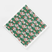 50-inch Green Vintage-kerstpatroon met Kittens Servet (Hoek)