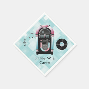 50-inch Jukebox Custom Paper Napkins Servetten