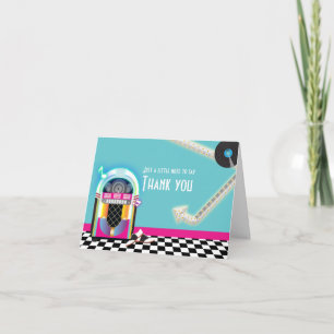 50-inch Jukebox Dance Party Sock Hop Hartelijk dan Bedankkaart