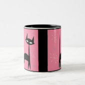 50-inch Retro Black Cat Pink Pop Art Coffee Mok (Center)