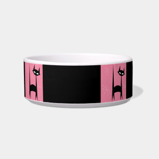 50-inch Retro Black Cat Pop Art Medium Pet Bowl Voerbakje