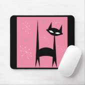 50-inch Retro Black Cat Pop Art Mousepad Muismat (Met muis)
