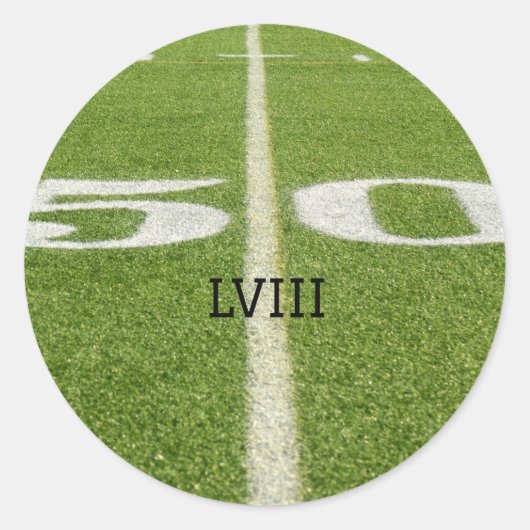 50-inch veld Football van vaste lijn Ronde Sticker (Voorkant)