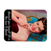 50 is de F-Bomb Funny Retro Birthday Magneet (Horizontaal)