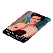 50 is de F-Bomb Funny Retro Birthday Magneet (Linkerzijde)