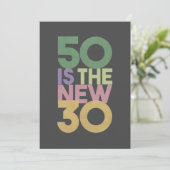 50 is de Nieuwe 30 - 50e Verjaardag Cadeau Essenti Kaart (Staand voorkant)