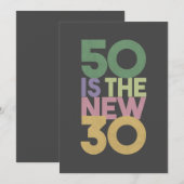 50 is de Nieuwe 30 - 50e Verjaardag Cadeau Essenti Kaart (Voorkant / Achterkant)