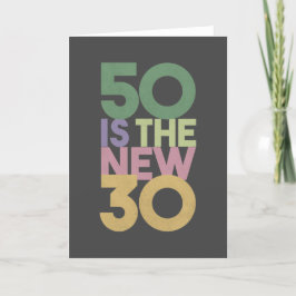 50 is de nieuwe 30 - 50e verjaardag van de essenti bedankkaart