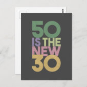 50 is de nieuwe 30 - 50e verjaardag van de essenti briefkaart (Voorkant / Achterkant)