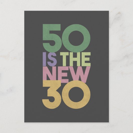 50 is de nieuwe 30 - 50e verjaardag van de essenti briefkaart (Voorkant)