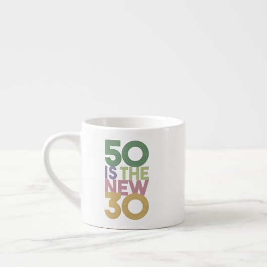 50 is de nieuwe 30 - 50e verjaardag van de essenti espresso kop (Links)
