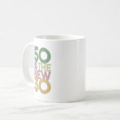 50 is de nieuwe 30 - 50e verjaardag van de essenti koffiemok (Voorkant links)