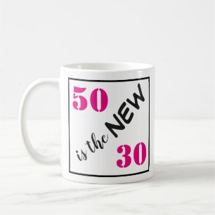 50 is de nieuwe 30 grappige 50ste verjaardag koffiemok