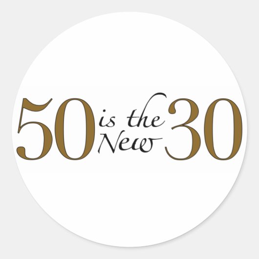 50 is de nieuwe 30 ronde sticker (Voorkant)