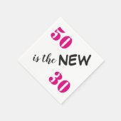 50 is de nieuwe 30-roze verjaardag servet (Hoek)
