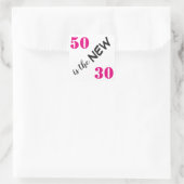 50 is de nieuwe 30-roze verjaardag vierkante sticker (Tas)