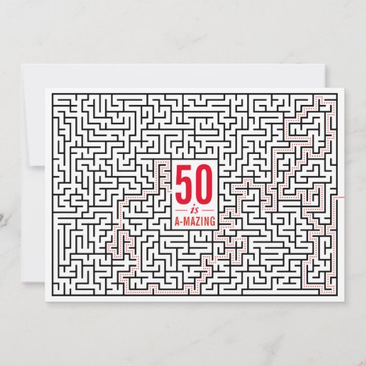50 is een verbluffend, modern design, aangepaste f kaart (Achterkant)