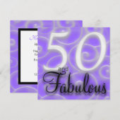 50 is Fabulous Birthday Invitation Kaart (Voorkant / Achterkant)