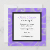 50 is Fabulous Birthday Invitation Kaart (Achterkant)