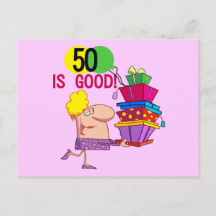 50 is Goede T-shirts en cadeaus Briefkaart