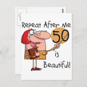 50 is mooie Tshirts en cadeautjes Briefkaart (Voorkant / Achterkant)