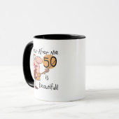 50 is mooie Tshirts en cadeautjes Mok (Voorkant links)
