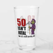 50 is niet fataal, maar nog steeds oud, grimpapier glas (Achterkant)