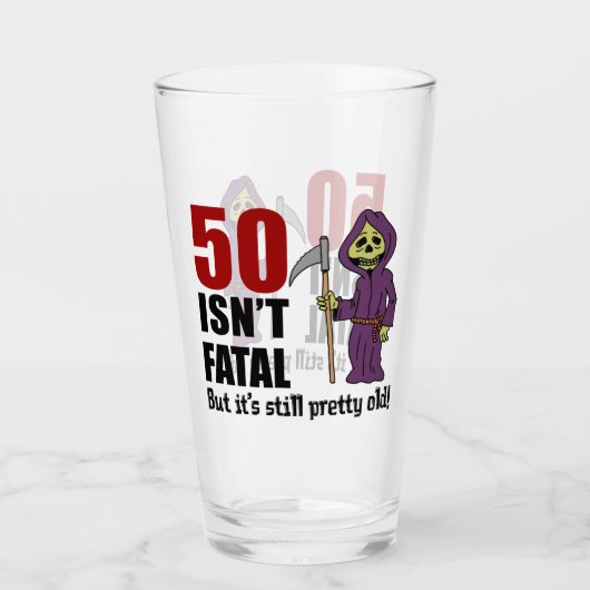 50 is niet fataal, maar nog steeds oud, grimpapier glas (Voorkant)