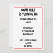 50 is niet fataal maar oude grappige Grim Reaper u Kaart (Achterkant)