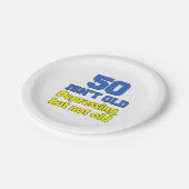 50 is niet oud, deprimerend maar niet oud papieren bordje (Gekanteld)