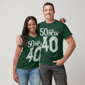 50 is NIEUW 40 (wit) T-shirt (Unisex)