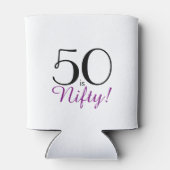 50 is Nifty! 50e verjaardagscadeau Koelbox Blikjeskoeler (Achterkant)