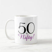 50 is Nifty! 50e verjaardagscadeau Mok (Links)