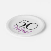 50 is Nifty! 50e verjaardagsfeestje papier Bord (Gekanteld)