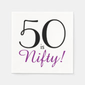 50 is Nifty! 50e verjaardagsfeestje papieren serve Servet (Voorkant)