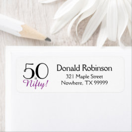 50 is nihil! 50th Birthday Return Address Label