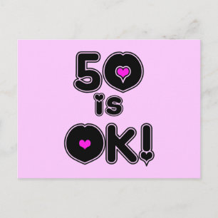 50 is OK Birthday Briefkaart