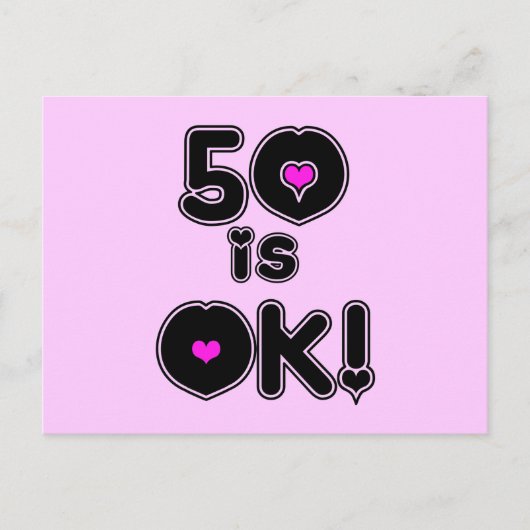 50 is OK Birthday Briefkaart (Voorkant)