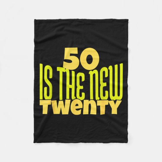 50 Is The New Twenty Funny 50th Birthday 50 Years  Fleece Deken (Voorkant)