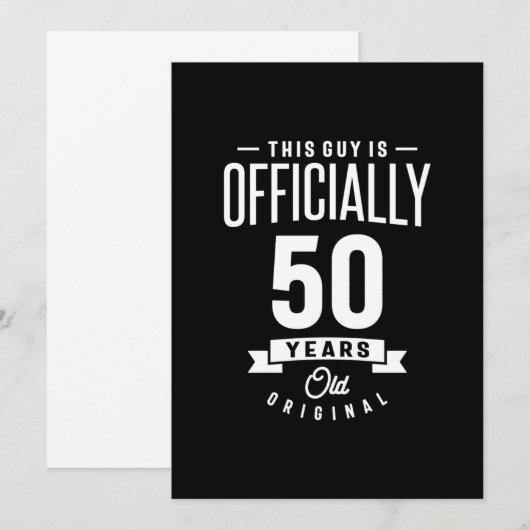 50 jaar - 50e verjaardag Funny Gift Bedankkaart (Voorkant / Achterkant)