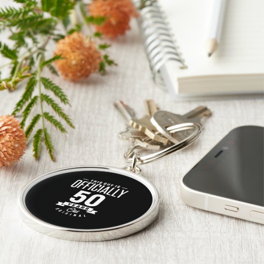 50 jaar - 50e verjaardag Funny Gift Sleutelhanger (Zijkant)