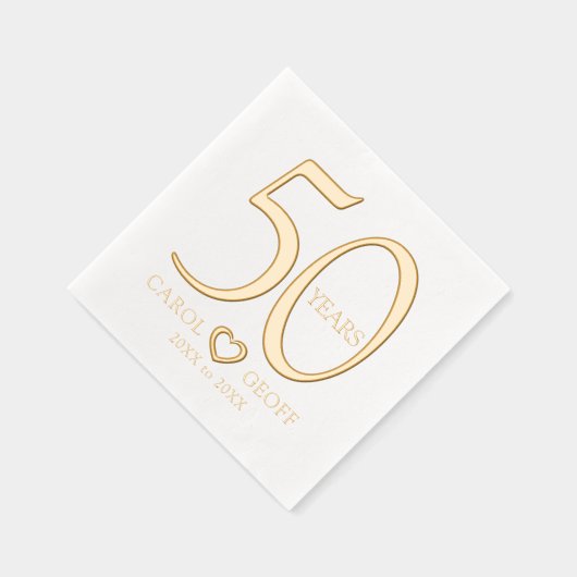 50 jaar 50ste huwelijksverjaardag naam dateert har folie servetten (Rechts)