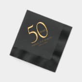 50 jaar 50ste huwelijksverjaardag naam en data folie servetten (Links)