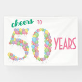 50 jaar 50ste verjaardag Jubileum Spandoek (Horizontaal)