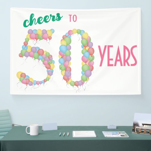 50 jaar 50ste verjaardag Jubileum Spandoek (Beurs)